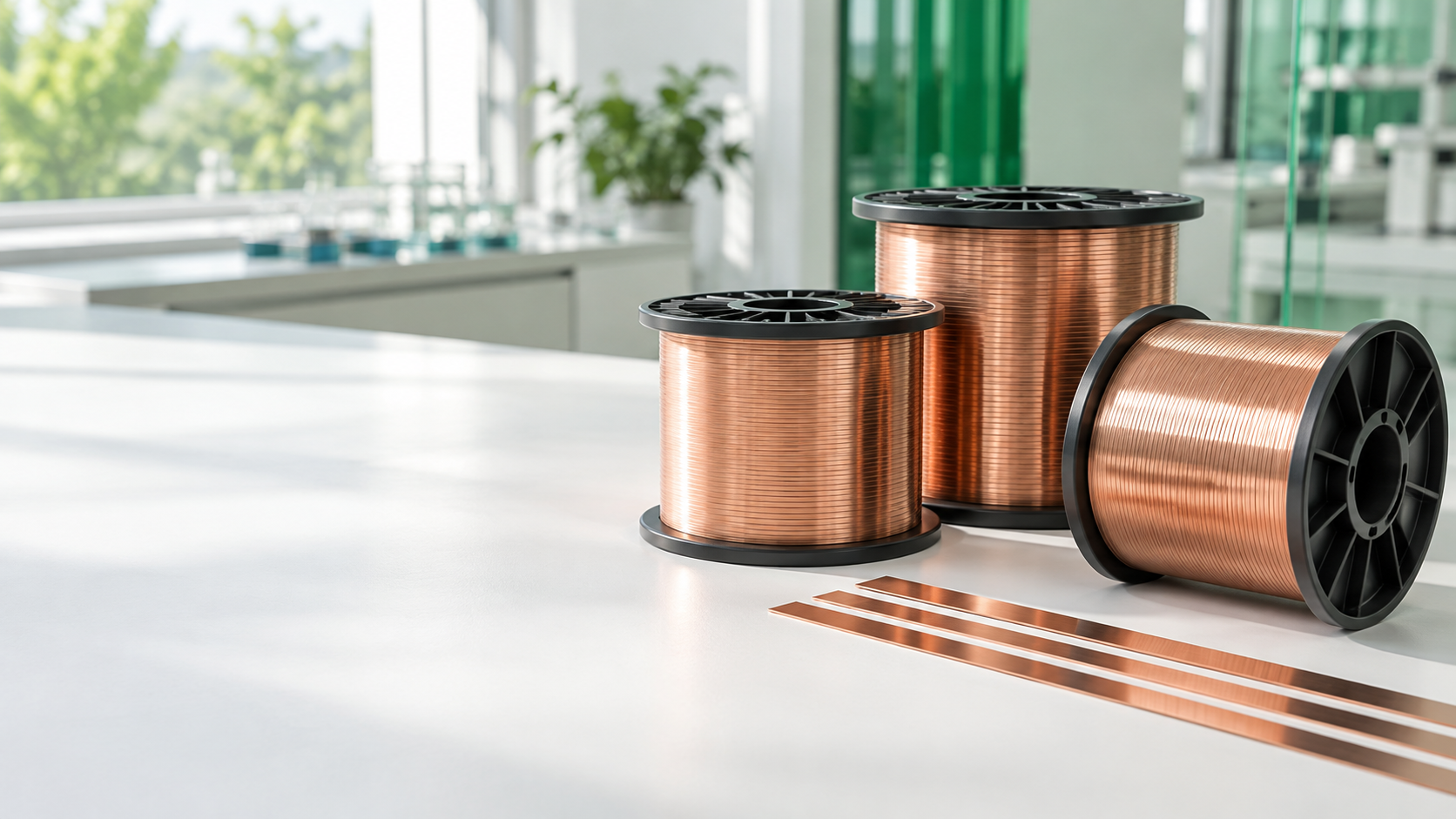 SolRaw premium copper ribbon spools and busbar strips